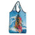 Aloha Hawaii Skeleton Surfing Grocery Bag Tribal Shark Plumeria