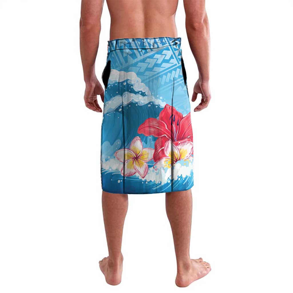 Personalized Aloha Hawaii Skeleton Surfing Lavalava Tribal Shark Plumeria LT01 - Polynesian Pride