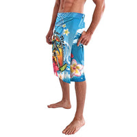 Personalized Aloha Hawaii Skeleton Surfing Lavalava Tribal Shark Plumeria LT01 - Polynesian Pride