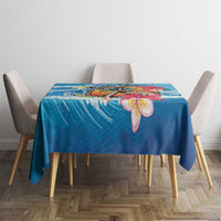 Personalized Aloha Hawaii Skeleton Surfing Tablecloth Tribal Shark Plumeria LT01 - Polynesian Pride