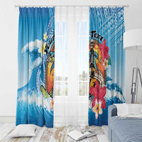 Personalized Aloha Hawaii Skeleton Surfing Window Curtain Tribal Shark Plumeria LT01 - Polynesian Pride