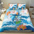 Personalized Hawaii Hula Girl Skeleton Dancing Bedding Set Hibiscus Tribal Shark