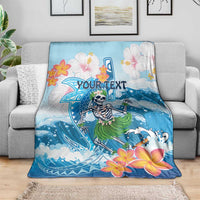 Personalized Hawaii Hula Girl Skeleton Dancing Blanket Hibiscus Tribal Shark LT01 - Polynesian Pride