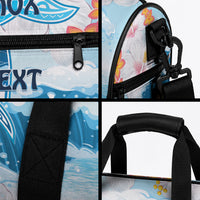 Personalized Hawaii Hula Girl Skeleton Dancing Duffle Bag Hibiscus Tribal Shark LT01 - Polynesian Pride
