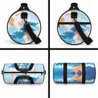 Personalized Hawaii Hula Girl Skeleton Dancing Duffle Bag Hibiscus Tribal Shark LT01 - Polynesian Pride