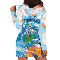 Personalized Hawaii Hula Girl Skeleton Dancing Hoodie Dress Hibiscus Tribal Shark LT01 - Polynesian Pride