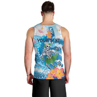 Personalized Hawaii Hula Girl Skeleton Dancing Men Tank Top Hibiscus Tribal Shark LT01 - Polynesian Pride