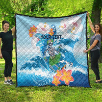 Personalized Hawaii Hula Girl Skeleton Dancing Quilt Hibiscus Tribal Shark LT01 - Polynesian Pride