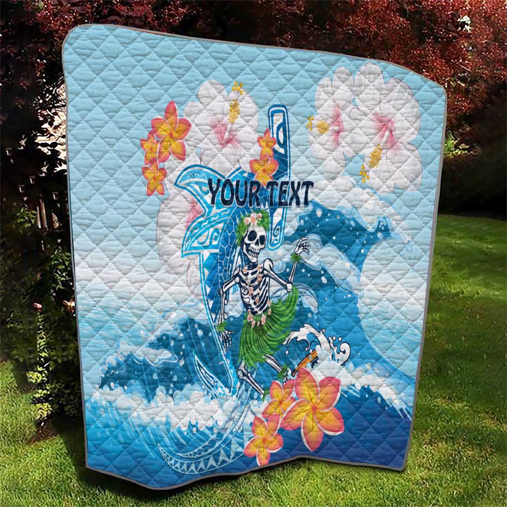 Personalized Hawaii Hula Girl Skeleton Dancing Quilt Hibiscus Tribal Shark LT01 - Polynesian Pride