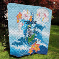 Personalized Hawaii Hula Girl Skeleton Dancing Quilt Hibiscus Tribal Shark LT01 - Polynesian Pride