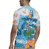 Personalized Hawaii Hula Girl Skeleton Dancing Rugby Jersey Hibiscus Tribal Shark LT01 - Polynesian Pride
