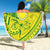 Kia Orana Cook Islands Beach Blanket Turtle Yellow Green Polynesian Pattern LT01 - Polynesian Pride