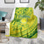 Kia Orana Cook Islands Blanket Turtle Yellow Green Polynesian Pattern LT01 - Polynesian Pride