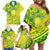 Kia Orana Cook Islands Family Matching Off Shoulder Short Dress and Hawaiian Shirt Turtle Yellow Green Polynesian Pattern LT01 - Polynesian Pride