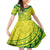 Kia Orana Cook Islands Family Matching Puletasi Dress and Hawaiian Shirt Turtle Yellow Green Polynesian Pattern LT01 Daughter's Dress Green - Polynesian Pride