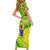 Kia Orana Cook Islands Family Matching Short Sleeve Bodycon Dress and Hawaiian Shirt Turtle Yellow Green Polynesian Pattern LT01 - Polynesian Pride