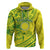 Kia Orana Cook Islands Hoodie Turtle Yellow Green Polynesian Pattern LT01 Pullover Hoodie Green - Polynesian Pride