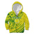 Kia Orana Cook Islands Kid Hoodie Turtle Yellow Green Polynesian Pattern LT01 Zip Hoodie Green - Polynesian Pride