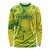 Kia Orana Cook Islands Long Sleeve Shirt Turtle Yellow Green Polynesian Pattern LT01 Unisex Green - Polynesian Pride