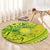 Kia Orana Cook Islands Round Carpet Turtle Yellow Green Polynesian Pattern LT01 - Polynesian Pride