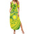 Kia Orana Cook Islands Summer Maxi Dress Turtle Yellow Green Polynesian Pattern LT01 Women Green - Polynesian Pride