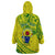 Kia Orana Cook Islands Wearable Blanket Hoodie Turtle Yellow Green Polynesian Pattern LT01 - Polynesian Pride