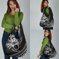Kia Orana Cook Islands Grocery Bag Circle Stars With Floral White Pattern LT01 - Polynesian Pride