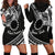 Kia Orana Cook Islands Hoodie Dress Circle Stars With Floral White Pattern LT01 - Polynesian Pride