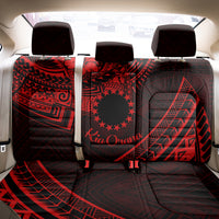 Kia Orana Cook Islands Back Car Seat Cover Circle Stars With Floral Red Pattern LT01 - Polynesian Pride