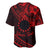 Kia Orana Cook Islands Baseball Jersey Circle Stars With Floral Red Pattern LT01 - Polynesian Pride