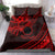 Kia Orana Cook Islands Bedding Set Circle Stars With Floral Red Pattern LT01 - Polynesian Pride
