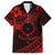 Kia Orana Cook Islands Family Matching Puletasi Dress and Hawaiian Shirt Circle Stars With Floral Red Pattern LT01 Dad's Shirt - Short Sleeve Red - Polynesian Pride