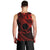 Kia Orana Cook Islands Men Tank Top Circle Stars With Floral Red Pattern LT01 - Polynesian Pride