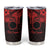 Kia Orana Cook Islands Tumbler Cup Circle Stars With Floral Red Pattern