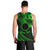 Kia Orana Cook Islands Men Tank Top Circle Stars With Floral Green Pattern LT01 - Polynesian Pride