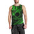 Kia Orana Cook Islands Men Tank Top Circle Stars With Floral Green Pattern LT01 - Polynesian Pride