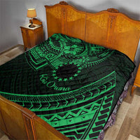 Kia Orana Cook Islands Quilt Circle Stars With Floral Green Pattern LT01 - Polynesian Pride