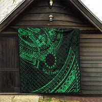 Kia Orana Cook Islands Quilt Circle Stars With Floral Green Pattern LT01 - Polynesian Pride