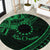 Kia Orana Cook Islands Round Carpet Circle Stars With Floral Green Pattern LT01