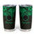 Kia Orana Cook Islands Tumbler Cup Circle Stars With Floral Green Pattern