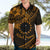 Kia Orana Cook Islands Hawaiian Shirt Circle Stars With Floral Gold Pattern LT01 - Polynesian Pride