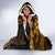 Kia Orana Cook Islands Hooded Blanket Circle Stars With Floral Gold Pattern LT01 - Polynesian Pride