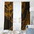 Kia Orana Cook Islands Window Curtain Circle Stars With Floral Gold Pattern LT01 - Polynesian Pride