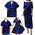 Kia Orana Cook Islands Family Matching Puletasi Dress and Hawaiian Shirt Circle Stars With Floral Navy Blue Pattern LT01 - Polynesian Pride