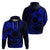 Kia Orana Cook Islands Hoodie Circle Stars With Floral Navy Blue Pattern LT01 - Polynesian Pride