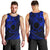 Kia Orana Cook Islands Men Tank Top Circle Stars With Floral Navy Blue Pattern LT01 - Polynesian Pride