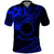 Kia Orana Cook Islands Polo Shirt Circle Stars With Floral Navy Blue Pattern LT01 Blue - Polynesian Pride