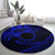 Kia Orana Cook Islands Round Carpet Circle Stars With Floral Navy Blue Pattern LT01 - Polynesian Pride