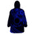 Kia Orana Cook Islands Wearable Blanket Hoodie Circle Stars With Floral Navy Blue Pattern LT01 - Polynesian Pride