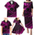 Kia Orana Cook Islands Family Matching Puletasi Dress and Hawaiian Shirt Circle Stars With Floral Pink Pattern LT01 - Polynesian Pride